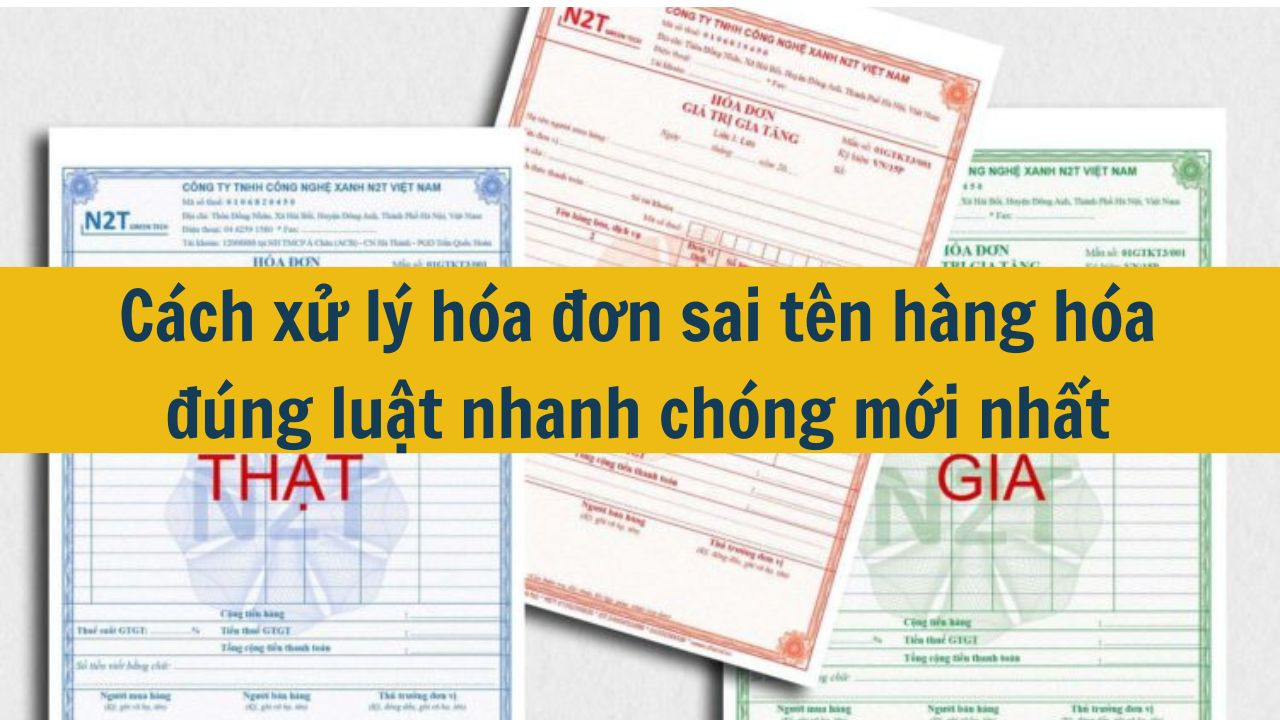 Cách xử lý hóa đơn sai tên hàng hóa đúng luật nhanh chóng mới nhất 2025