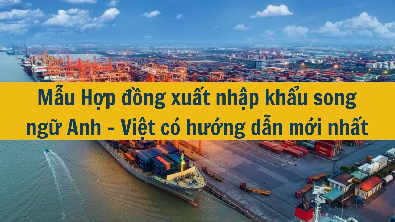 Mẫu Hợp đồng xuất nhập khẩu song ngữ Anh - Việt có hướng dẫn mới nhất 2025