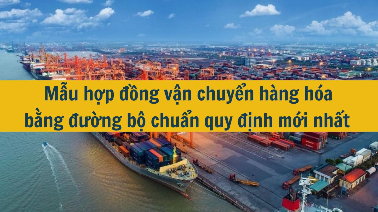 Mẫu hợp đồng vận chuyển hàng hóa bằng đường bộ chuẩn quy định mới nhất 2025