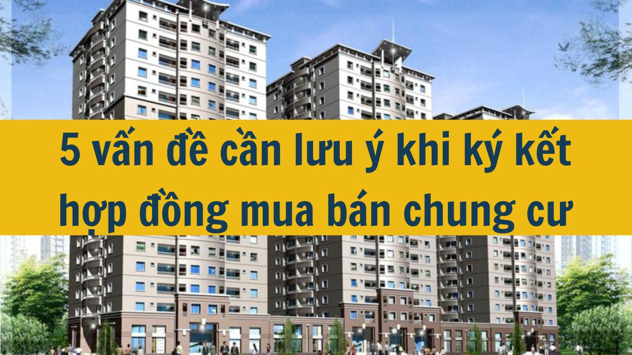5 vấn đề cần lưu ý khi ký kết hợp đồng mua bán chung cư