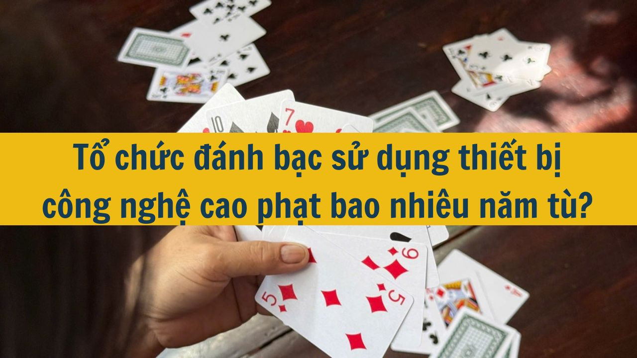 Tổ chức đánh bạc sử dụng thiết bị công nghệ cao phạt bao nhiêu năm tù?