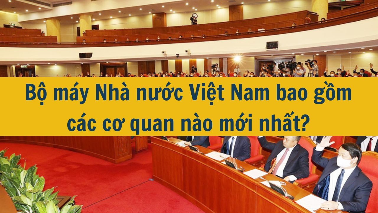 Bộ máy Nhà nước Việt Nam bao gồm các cơ quan nào mới nhất 2025?