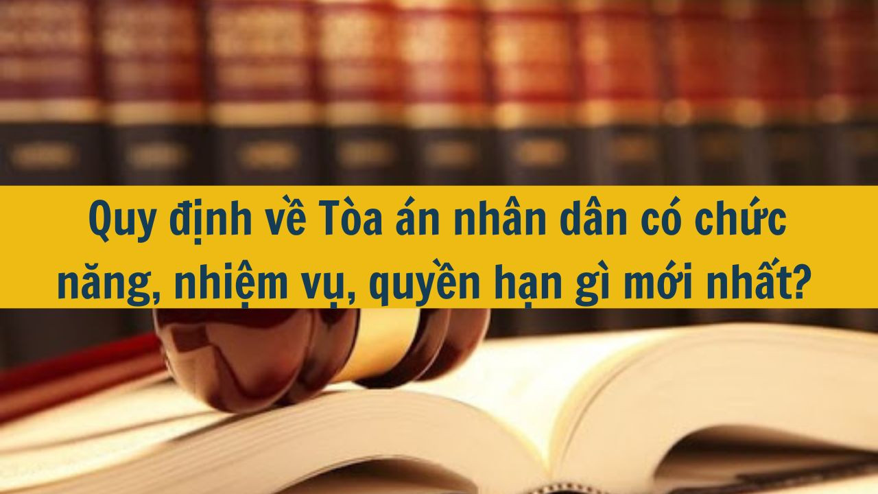 Quy định về Tòa án nhân dân có chức năng, nhiệm vụ, quyền hạn gì mới nhất 2025?