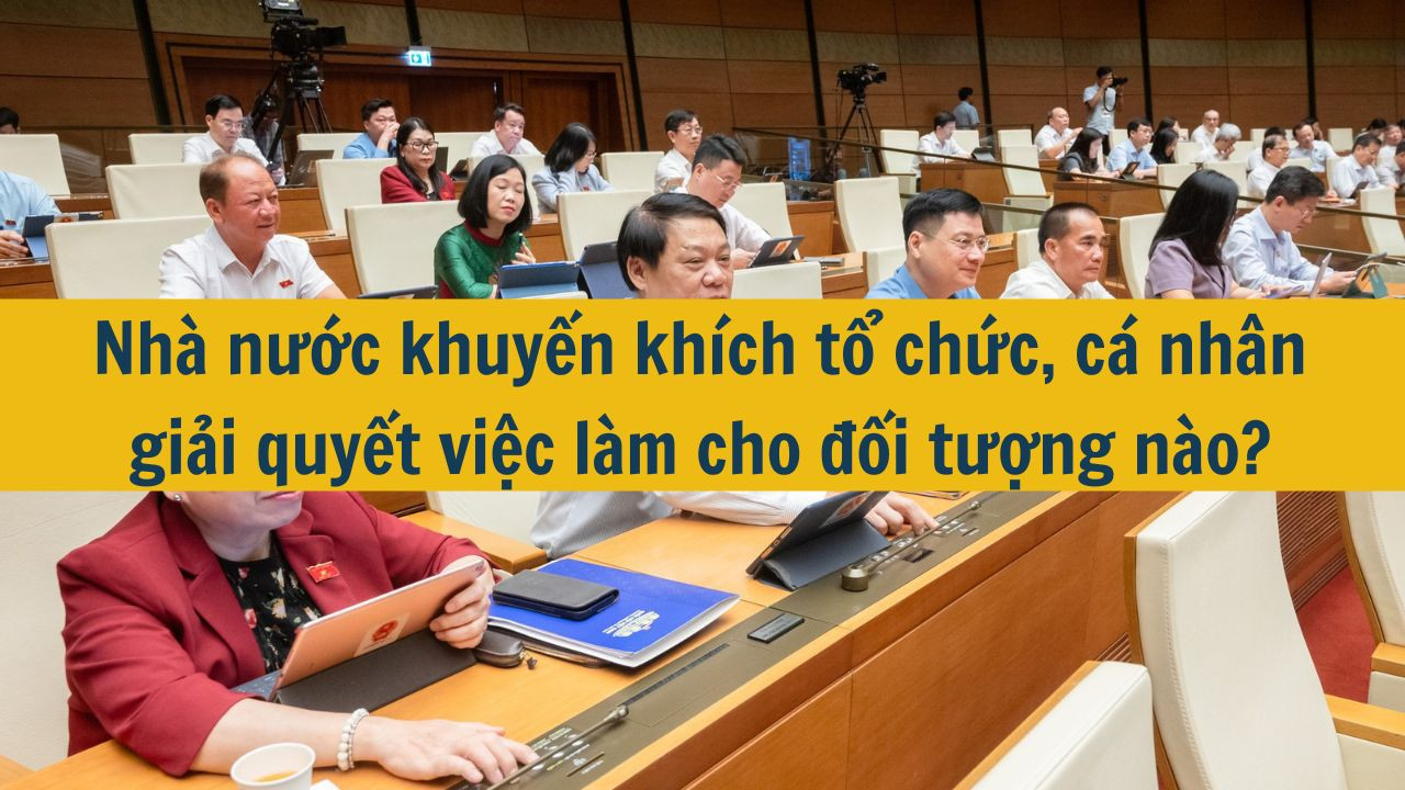 Nhà nước khuyến khích tổ chức, cá nhân giải quyết việc làm cho đối tượng nào?