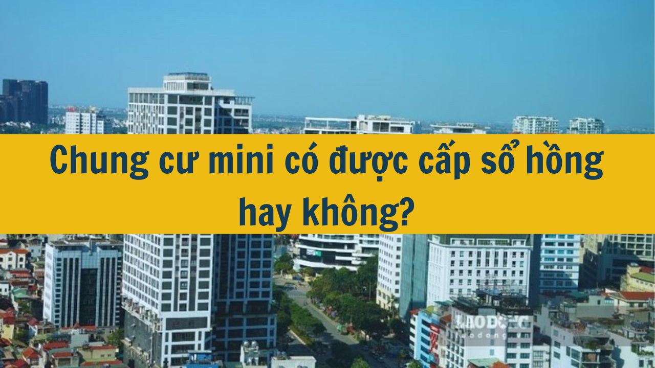 Chung cư mini có được cấp sổ hồng hay không?