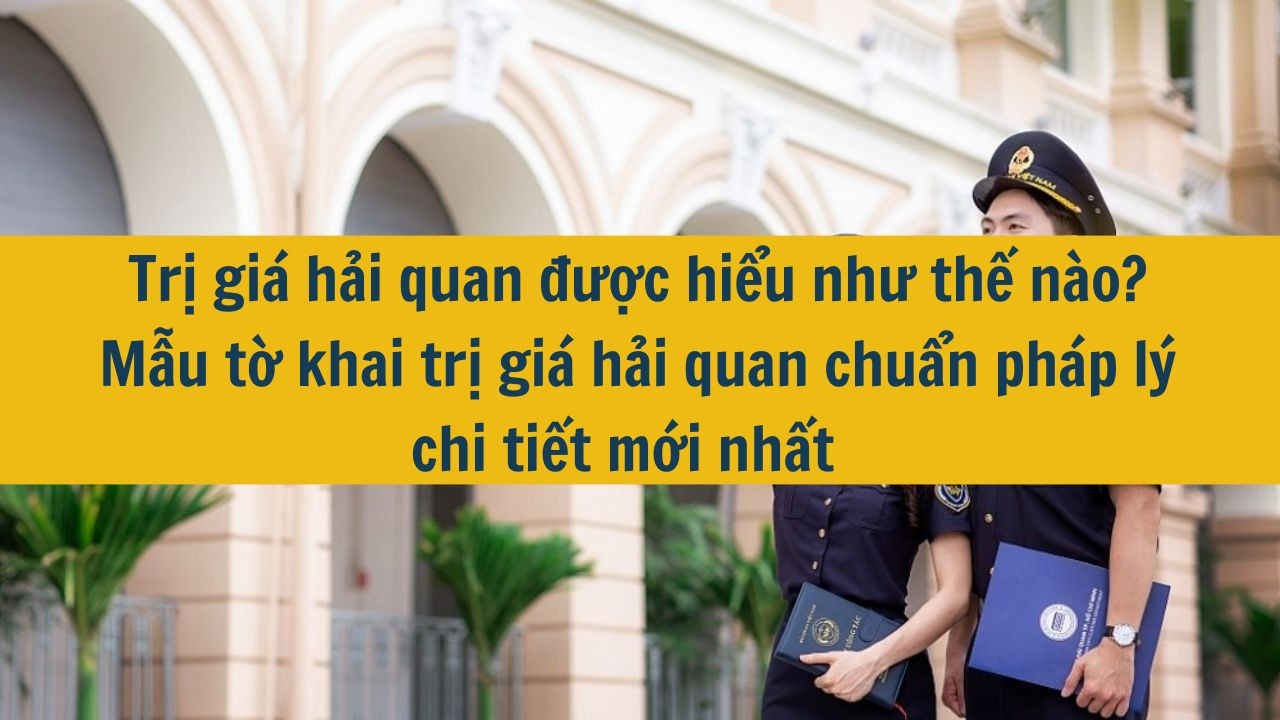 Trị giá hải quan được hiểu như thế nào? Mẫu tờ khai trị giá hải quan chuẩn pháp lý chi tiết mới nhất 2025