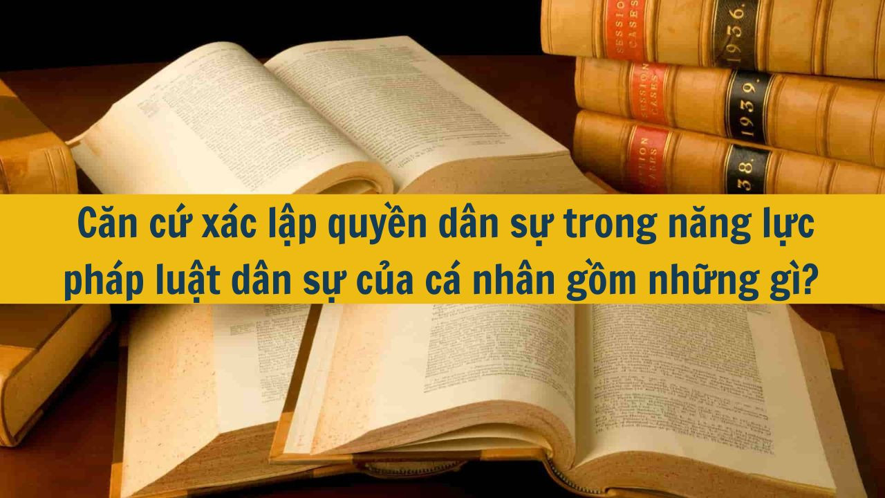 Căn cứ xác lập quyền dân sự trong năng lực pháp luật dân sự của cá nhân gồm những gì?