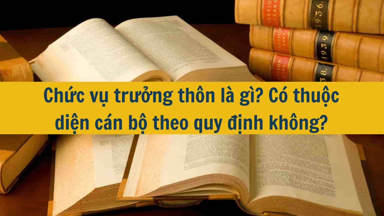 Chức vụ trưởng thôn là gì? Có thuộc diện cán bộ theo quy định không?