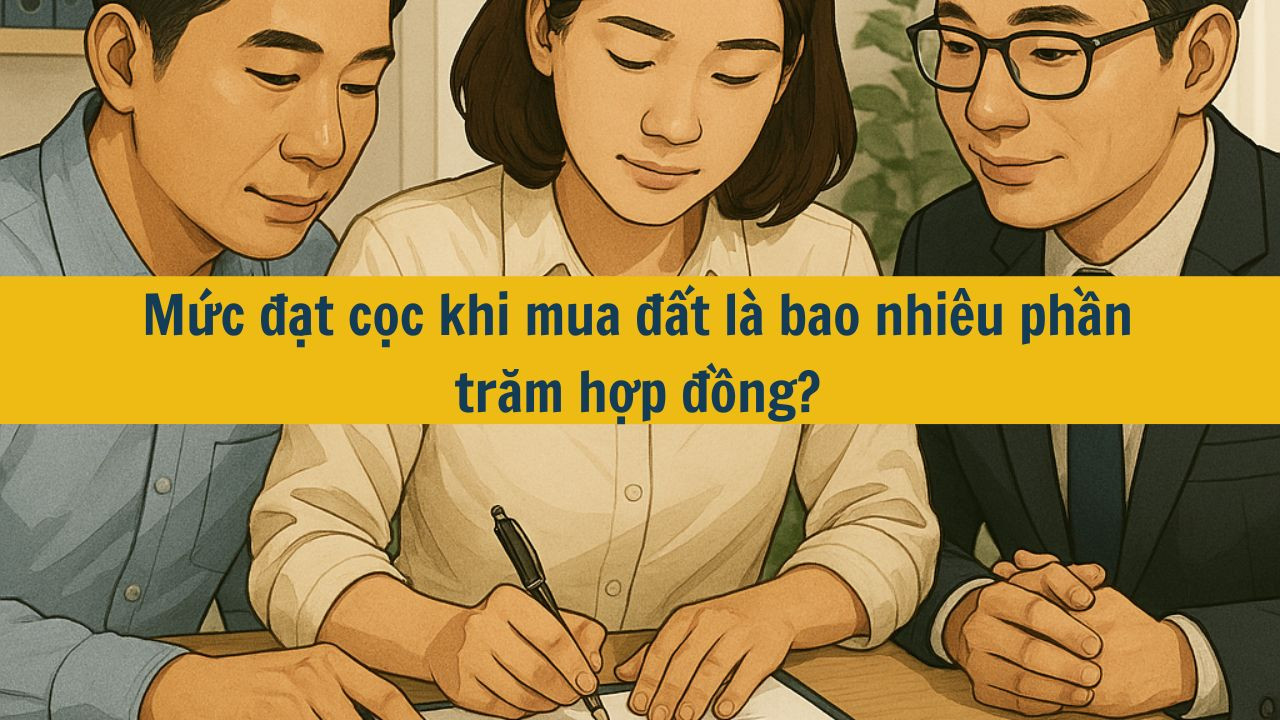 Mức đặt cọc khi mua đất là bao nhiêu phần trăm hợp đồng?