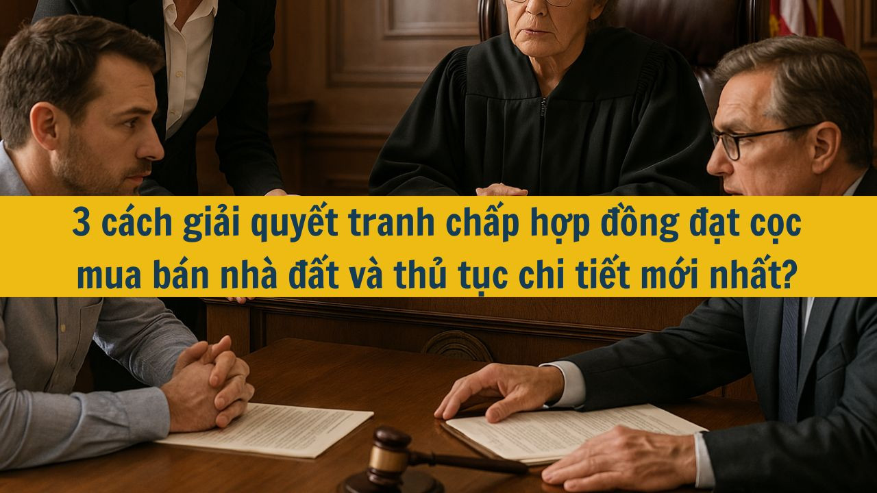 3 cách giải quyết tranh chấp hợp đồng đặt cọc mua bán nhà đất và thủ tục chi tiết mới nhất 2025