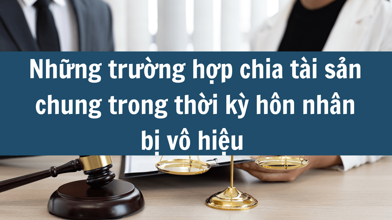 Những trường hợp chia tài sản chung trong thời kỳ hôn nhân bị vô hiệu mới nhất 2025