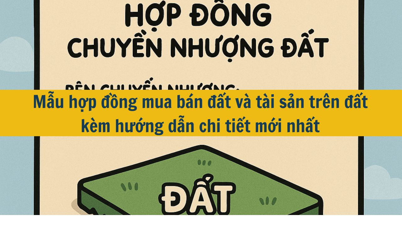 Mẫu hợp đồng mua bán đất và tài sản trên đất kèm hướng dẫn chi tiết mới nhất 2025