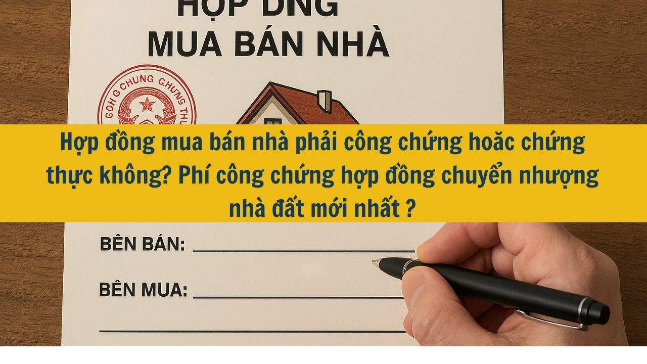 Hợp đồng mua bán nhà phải công chứng hoặc chứng thực không? Phí công chứng hợp đồng chuyển nhượng nhà đất mới nhất 2025 bao nhiêu?