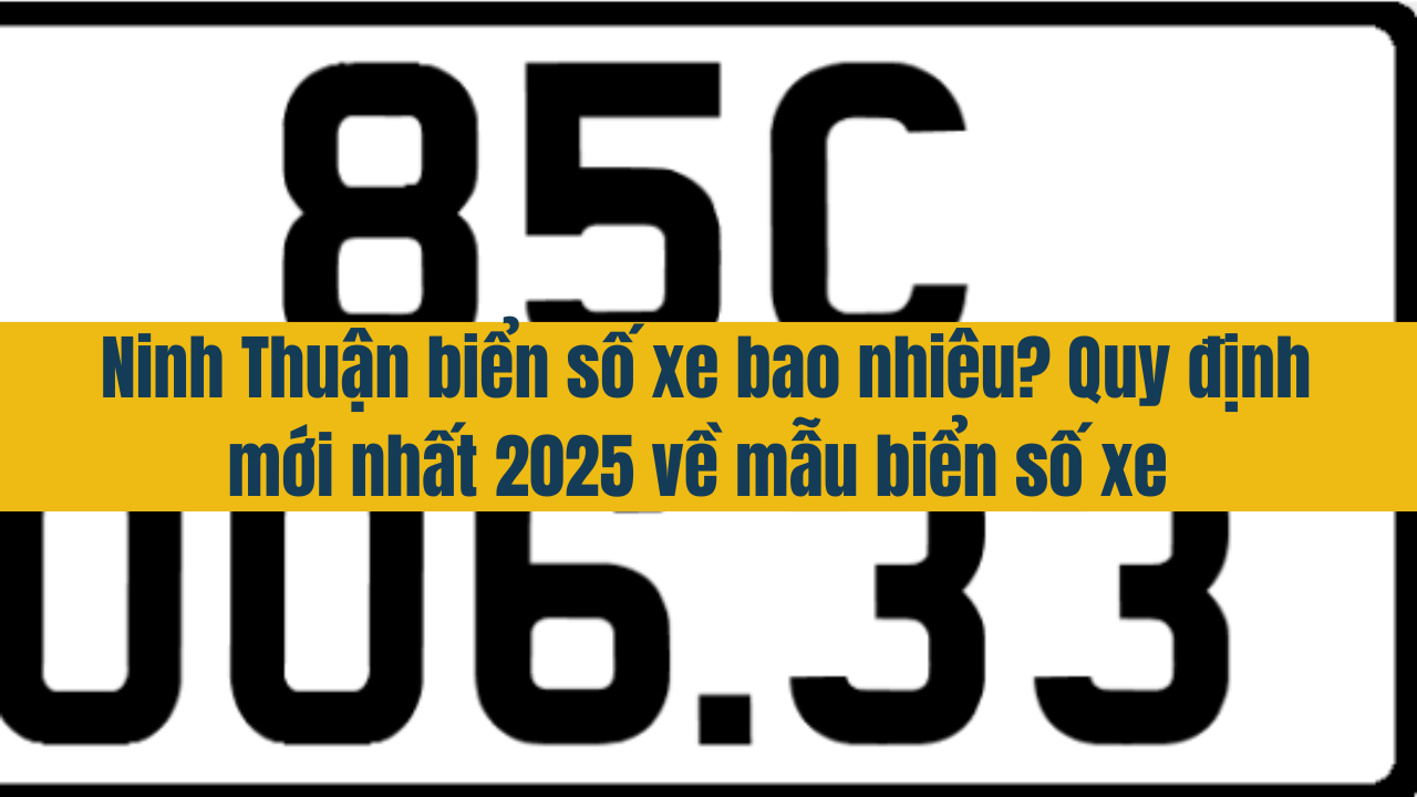 Ninh Thuận biển số xe bao nhiêu? Quy định mới nhất 2025 về mẫu biển số xe