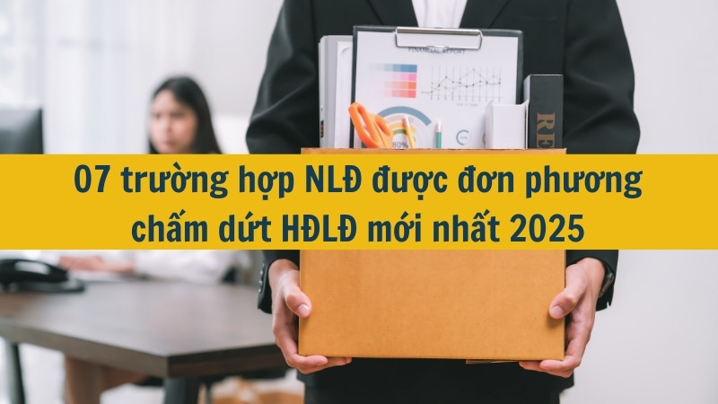 07 trường hợp NLĐ được đơn phương chấm dứt HĐLĐ mới nhất 2025