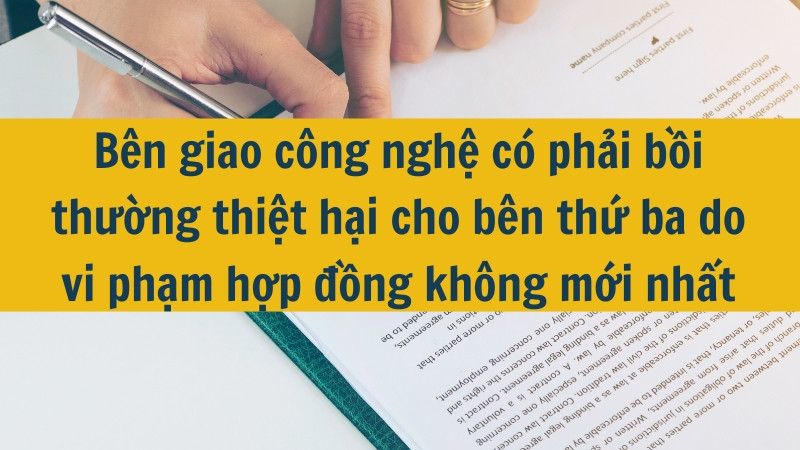 Bên giao công nghệ có phải bồi thường thiệt hại cho bên thứ ba do vi phạm hợp đồng không mới nhất 2025?