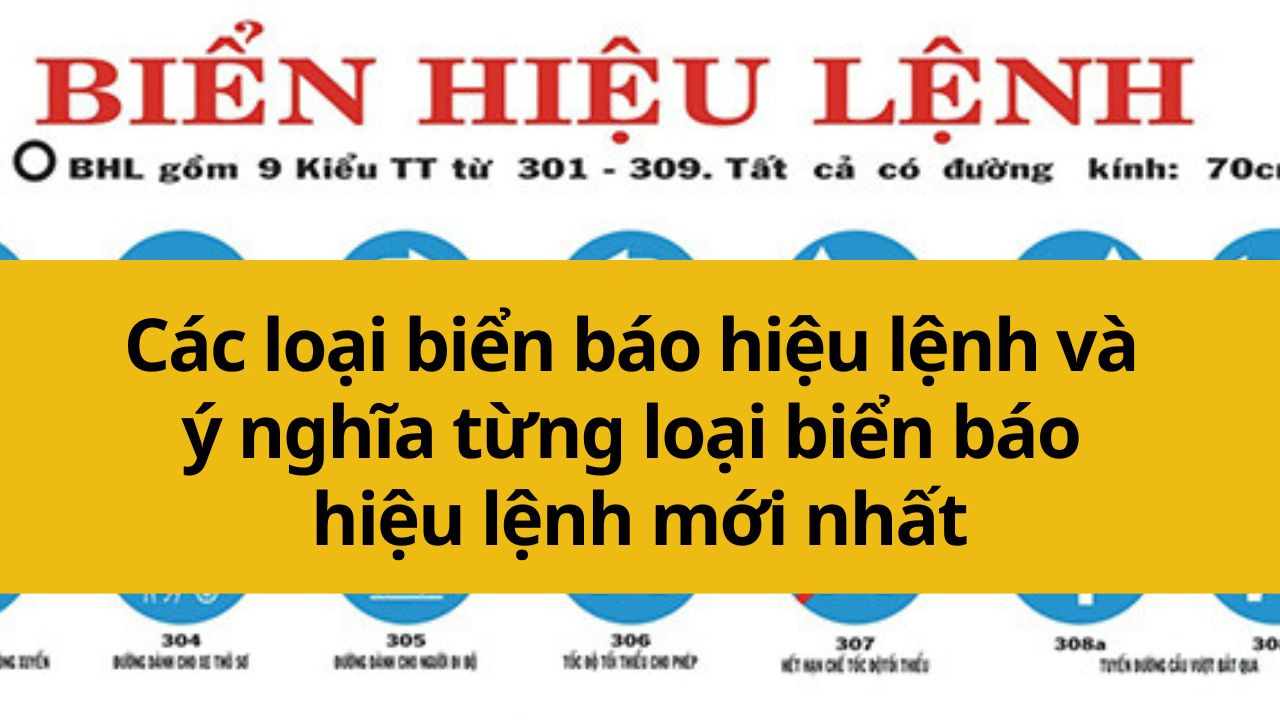 Các loại biển báo hiệu lệnh và ý nghĩa từng loại biển báo hiệu lệnh mới nhất 2025