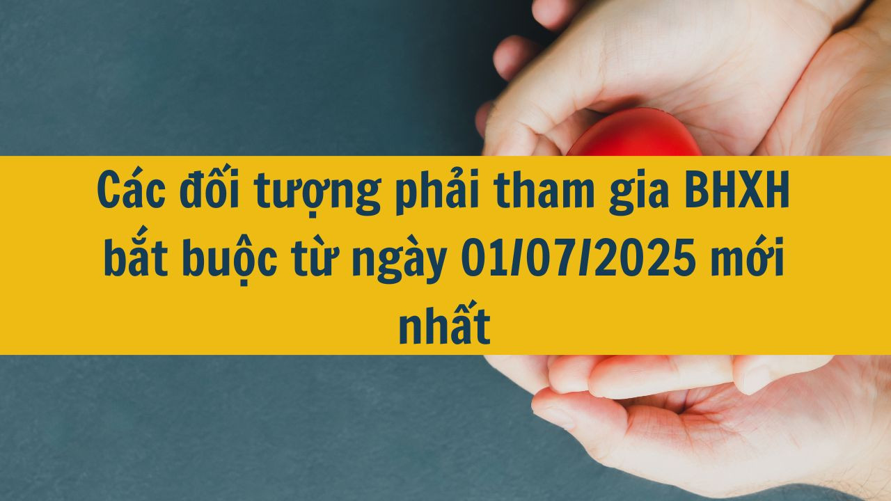 Các đối tượng phải tham gia BHXH bắt buộc từ ngày 01/07/2025 mới nhất