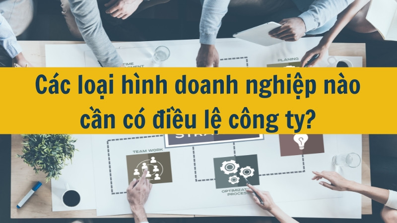 Các loại hình doanh nghiệp nào cần có điều lệ công ty?