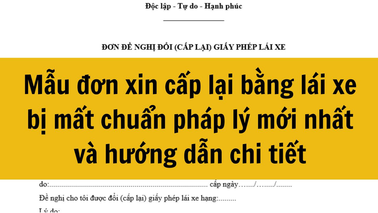 Mẫu đơn xin cấp lại bằng lái xe bị mất chuẩn pháp lý và hướng dẫn ghi mới nhất 2025