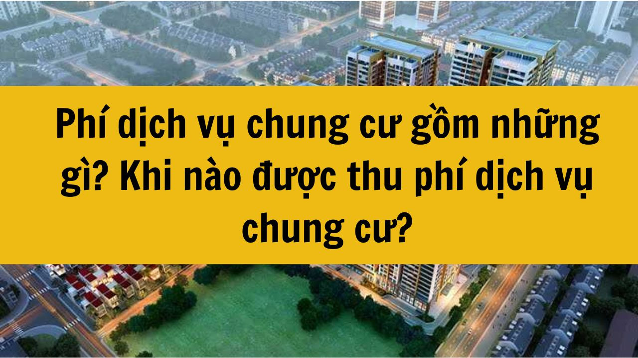 Phí dịch vụ chung cư gồm những gì? Khi nào được thu phí dịch vụ chung cư?