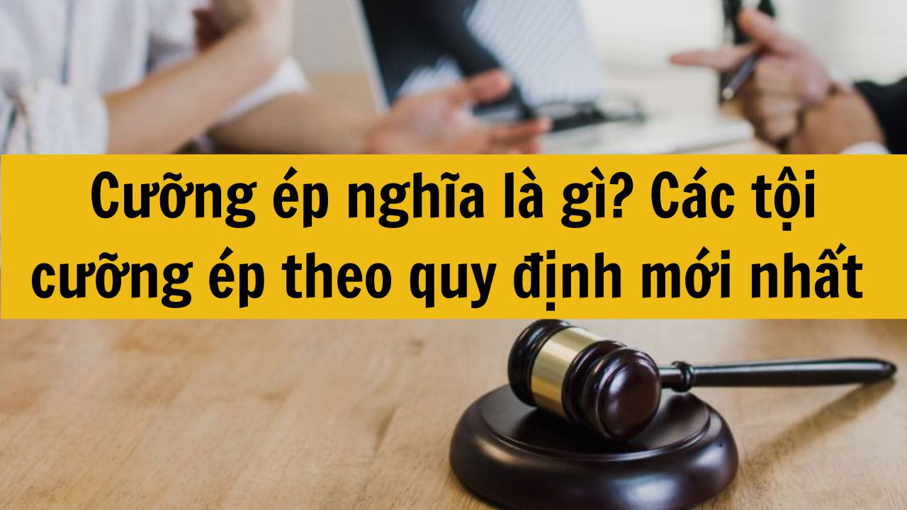 Cưỡng ép nghĩa là gì? Các tội cưỡng ép theo quy định mới nhất 2025 gồm những gì?