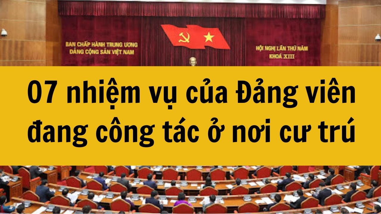 07 nhiệm vụ cập nhật 2025 của Đảng viên đang công tác ở nơi cư trú