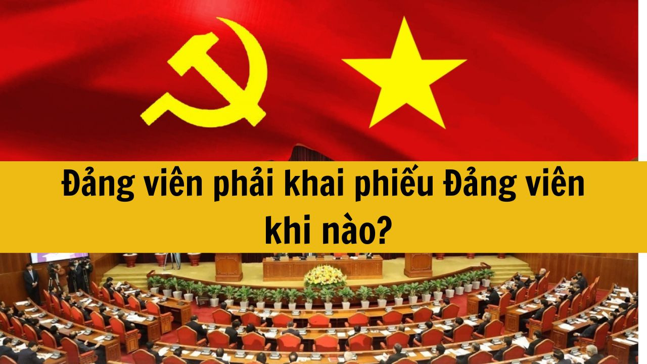 Đảng viên phải khai phiếu Đảng viên khi nào?