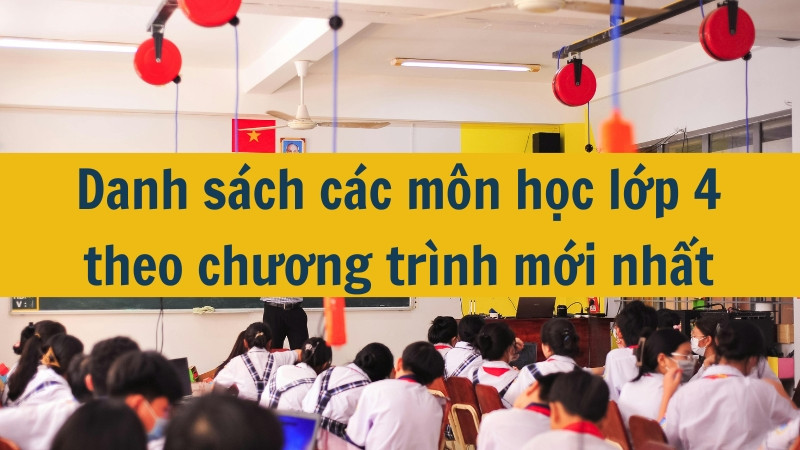 Danh sách các môn học lớp 4 theo chương trình mới nhất 2025