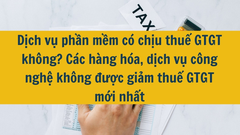 Dịch vụ phần mềm có chịu thuế GTGT không? Các hàng hóa, dịch vụ công nghệ không được giảm thuế GTGT mới nhất 2025