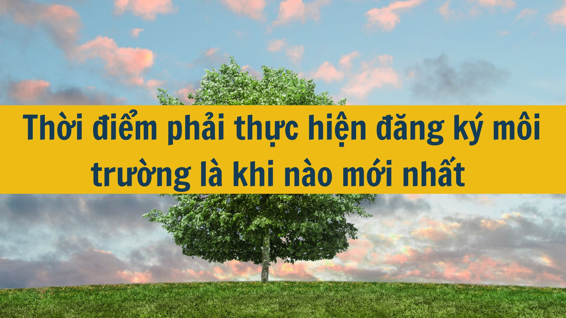 Thời điểm phải thực hiện đăng ký môi trường là khi nào mới nhất 2025?