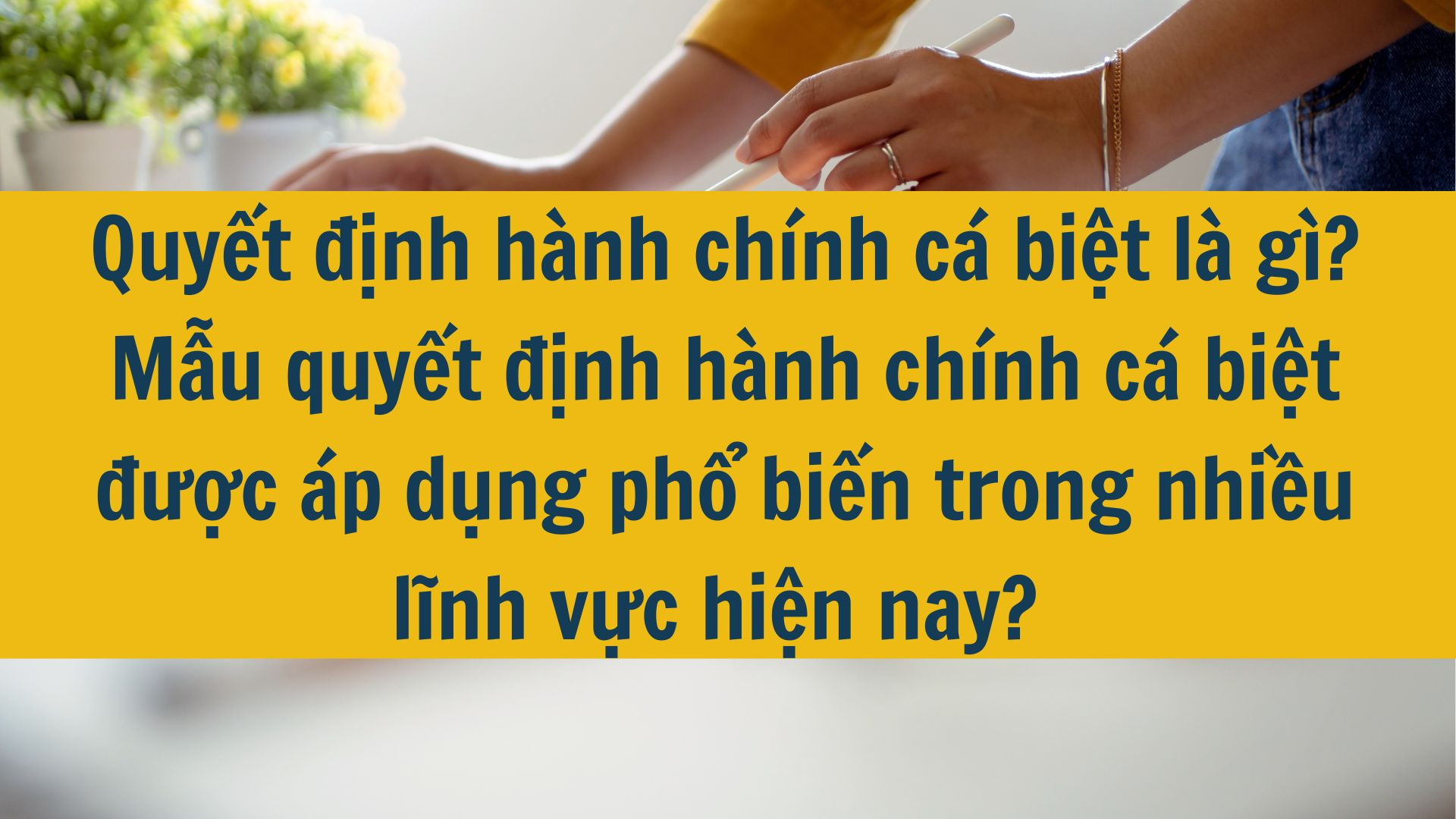 Quyết định hành chính cá biệt là gì? Mẫu quyết định hành chính cá biệt được áp dụng phổ biến trong nhiều lĩnh vực hiện nay?
