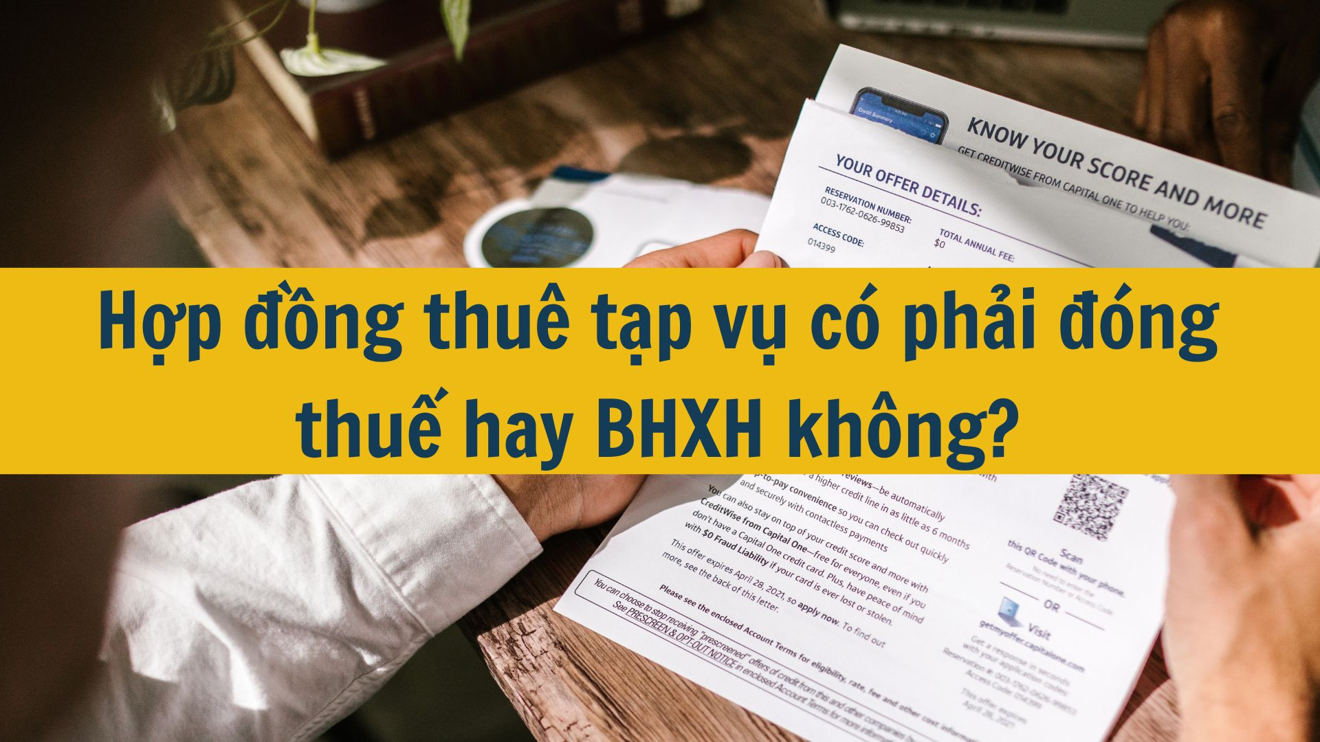 Hợp đồng thuê tạp vụ có phải đóng thuế hay BHXH không?