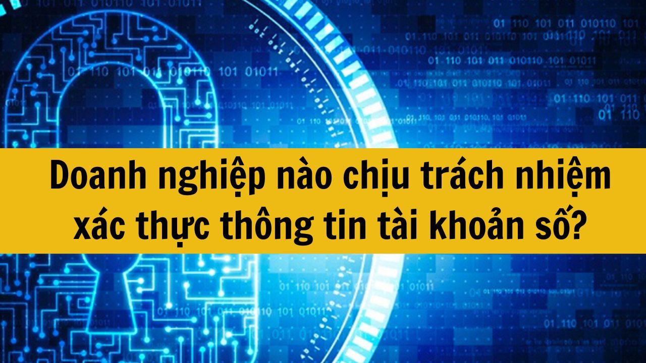 Doanh nghiệp nào chịu trách nhiệm xác thực thông tin tài khoản số?