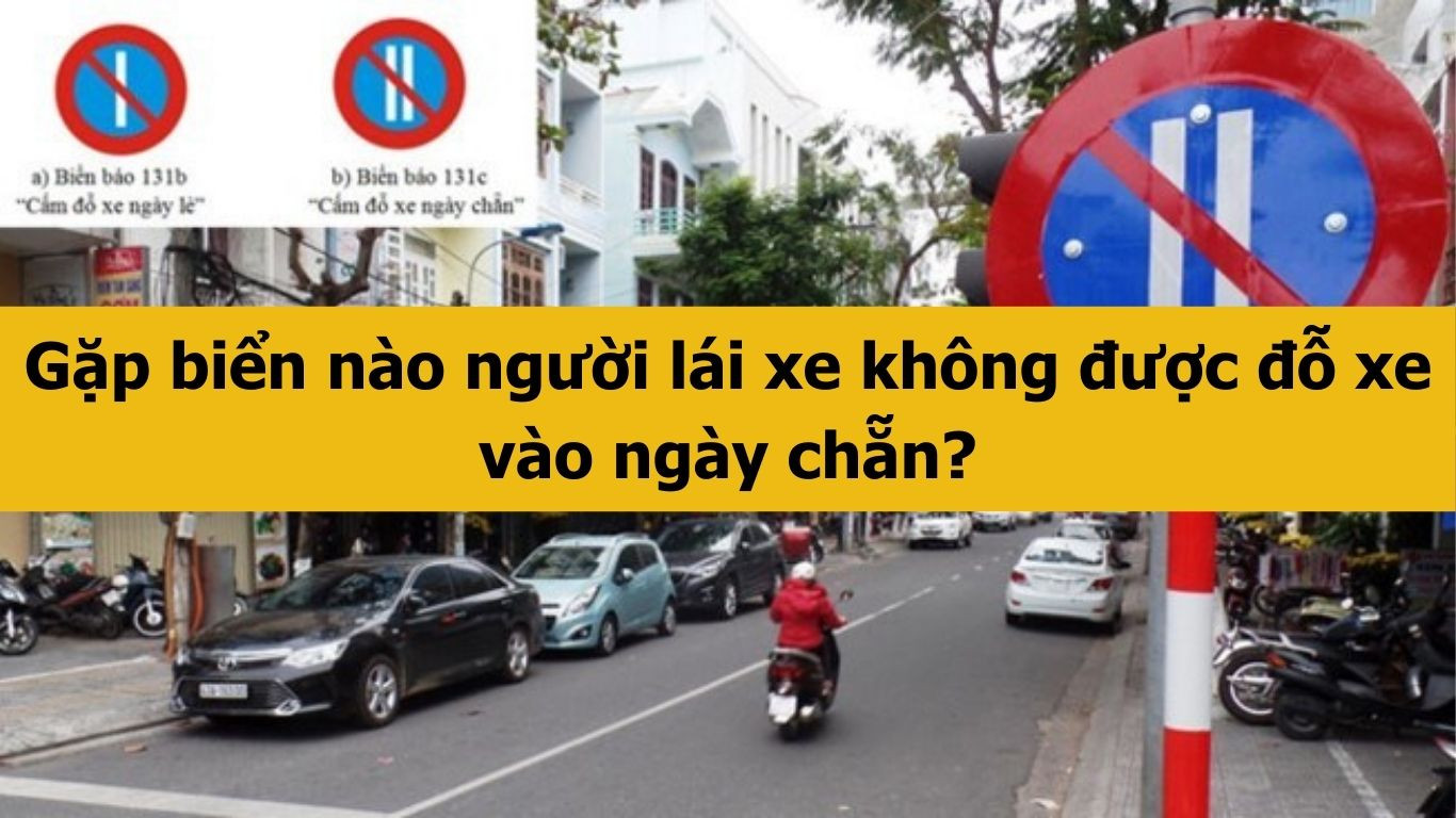 Gặp biển nào người lái xe không được đỗ xe vào ngày chẵn?