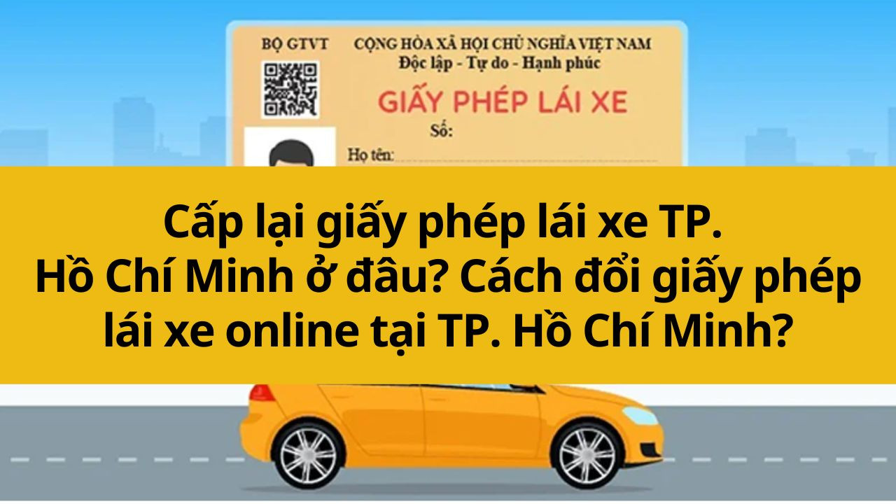 Cấp lại giấy phép lái xe TP. Hồ Chí Minh 2025 ở đâu? Cách đổi giấy phép lái xe online tại TP. Hồ Chí Minh?