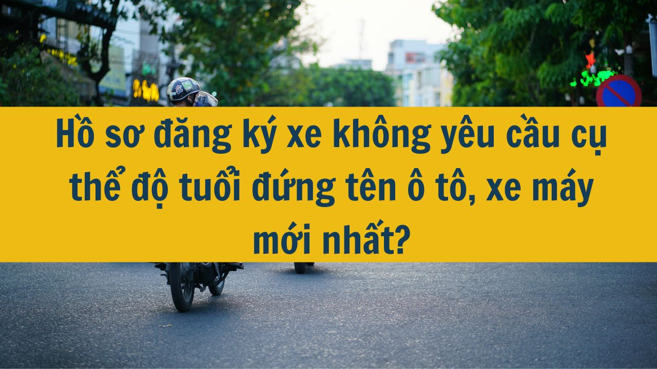 Hồ sơ đăng ký xe không yêu cầu cụ thể độ tuổi đứng tên ô tô, xe máy mới nhất 2025?