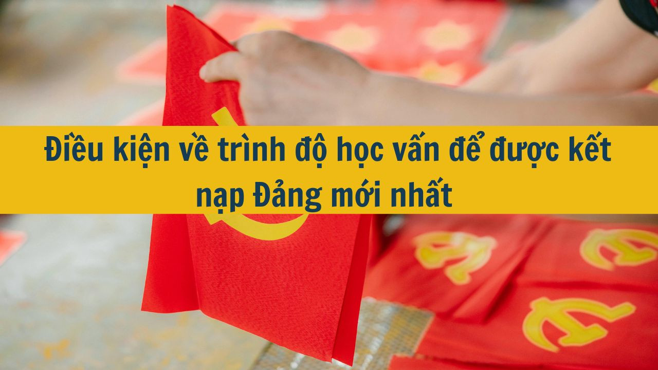 Điều kiện về trình độ học vấn để được kết nạp Đảng mới nhất 2025