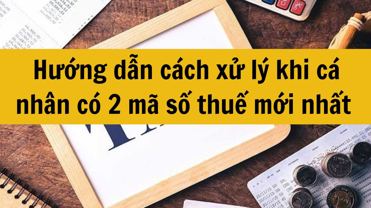 Hướng dẫn cách xử lý khi cá nhân có 2 mã số thuế mới nhất 2025