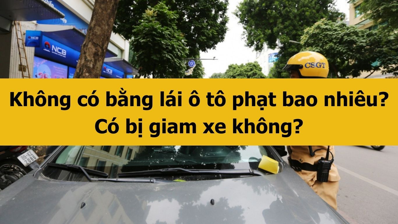 Không có bằng lái ô tô phạt bao nhiêu? Có bị giam xe không?