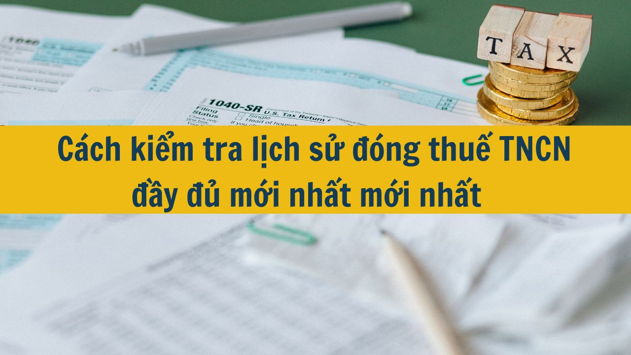 Cách kiểm tra lịch sử đóng thuế TNCN mới nhất