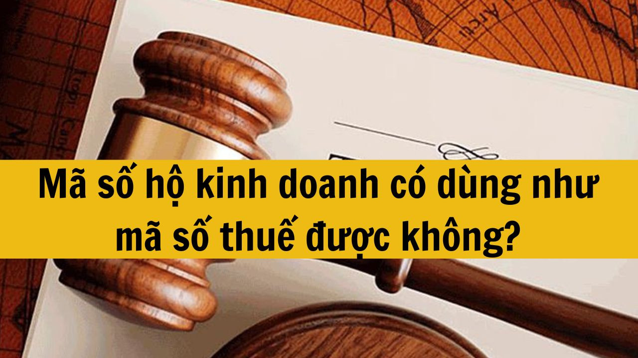 Mã số hộ kinh doanh có dùng như mã số thuế được không mới nhất 2025?