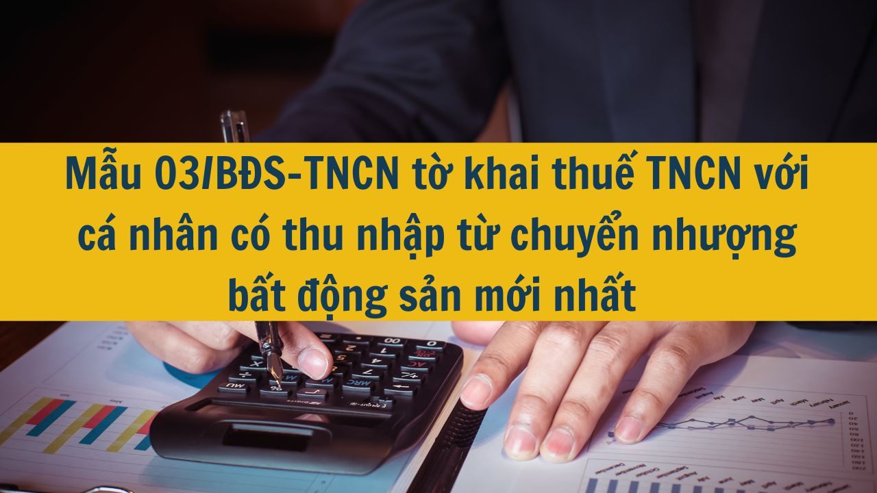 Mẫu 03/BĐS-TNCN tờ khai thuế TNCN với cá nhân có thu nhập từ chuyển nhượng bất động sản mới nhất 2025
