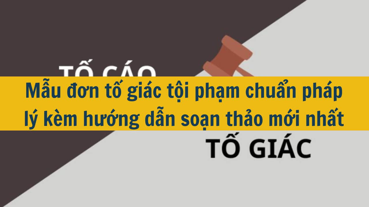Mẫu đơn tố giác tội phạm chuẩn pháp lý kèm hướng dẫn soạn thảo mới nhất 2025