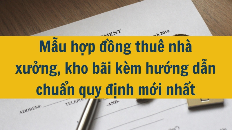 Mẫu hợp đồng thuê nhà xưởng, kho bãi kèm hướng dẫn chuẩn quy định mới nhất 2025