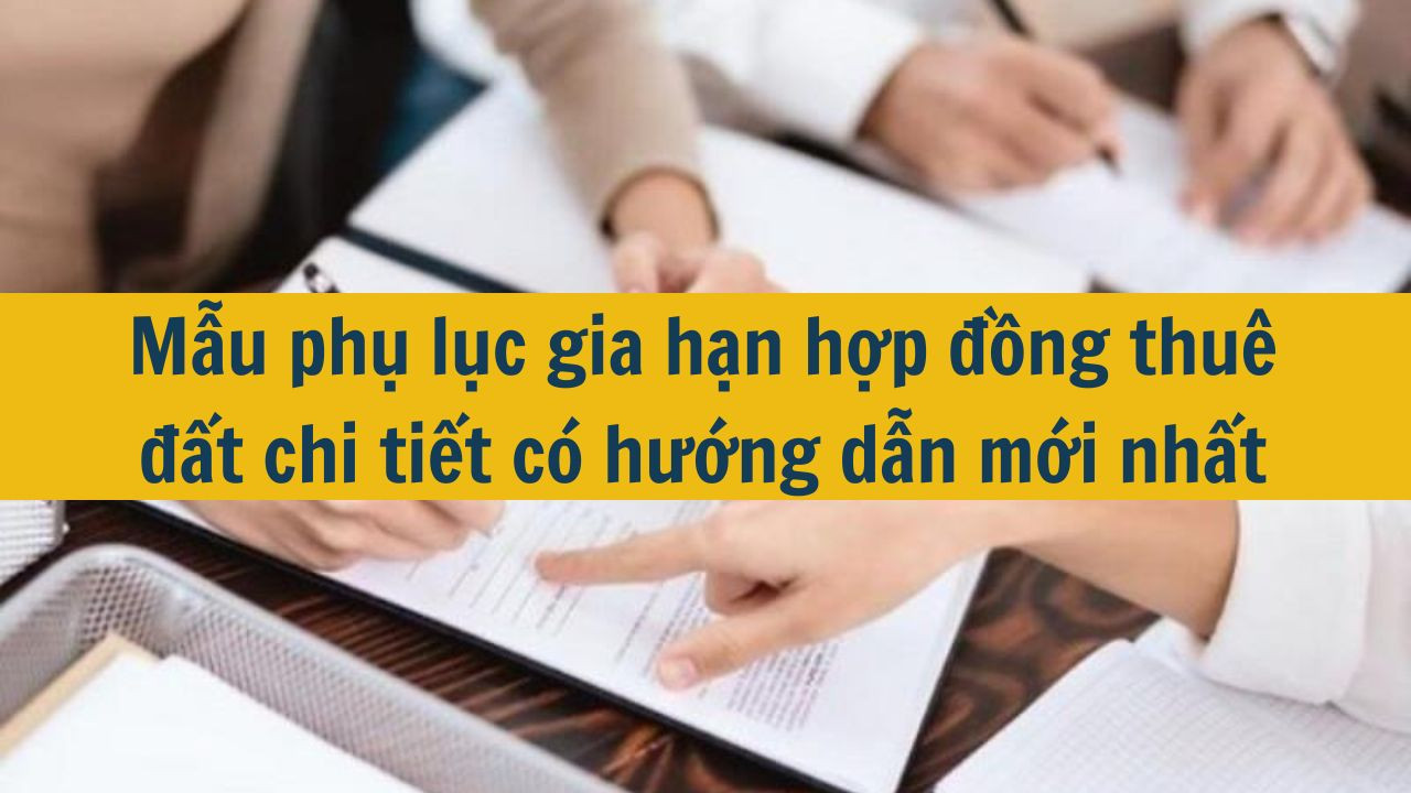 Mẫu phụ lục gia hạn hợp đồng thuê đất chi tiết có hướng dẫn mới nhất 2025