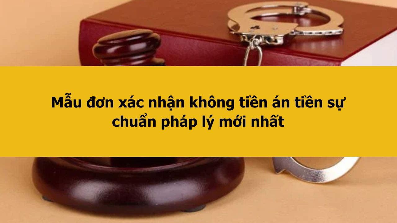 Mẫu đơn xác nhận không tiền án tiền sự chuẩn pháp lý mới nhất 2025