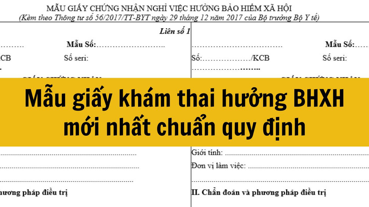 Mẫu giấy khám thai hưởng BHXH mới nhất 2025 chuẩn quy định