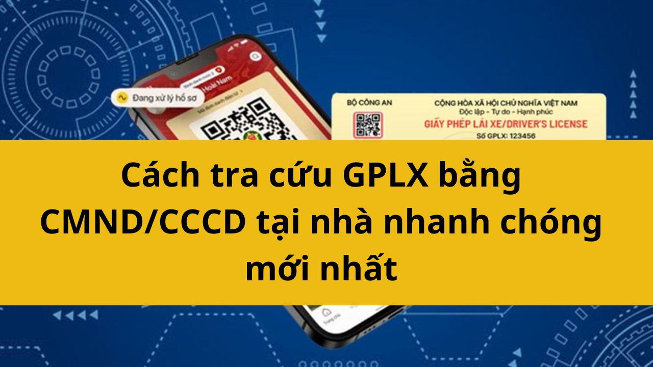 Cách tra cứu GPLX bằng CMND/CCCD tại nhà nhanh chóng mới nhất 2025