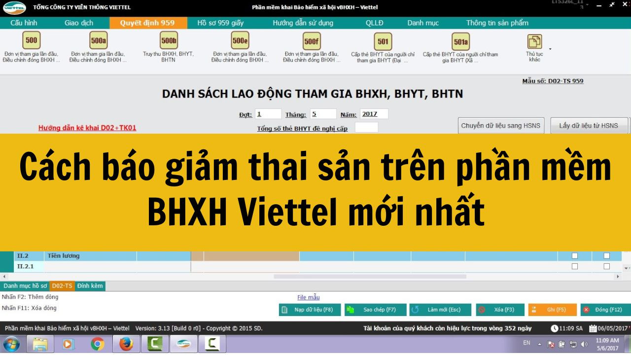 Cách báo giảm thai sản trên phần mềm BHXH Viettel mới nhất 2025